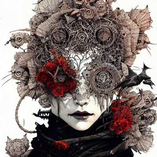 Image similar to portrait painted in ian mcque style drawn by vania zouravliov and takato yamamoto, inspired by skulls, intricate acrylic gouache painting, high detail, sharp high detail, artstation