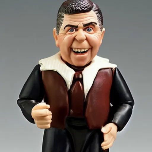 Image similar to an action figure of Alfred Newman from MAD magazine, mint condition