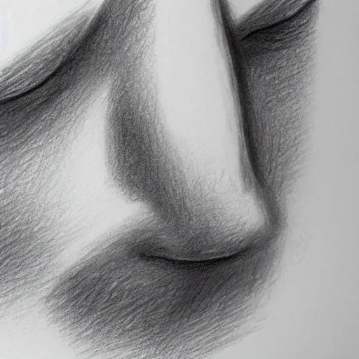 Prompt: close up drawing of nose