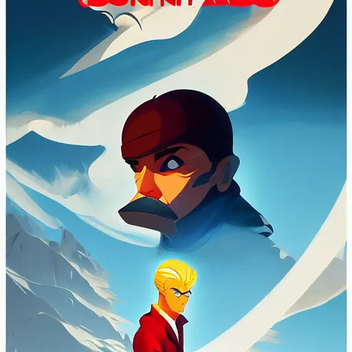 Image similar to face icon stylized minimalist the new adventures of johnny quest, loftis, cory behance hd by jesper ejsing, by rhads, makoto shinkai and lois van baarle, ilya kuvshinov, rossdraws global illumination