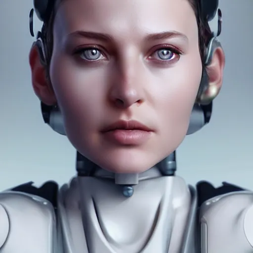 Image similar to a extremely realistic digital image of a beautiful woman imprisoned by extremely realistic sci-fi, futuristic robots by Andrea Chiampo, artstation and Frederik Heyman, extremely detailed woman, stunning volumetric lighting, hyper realism, fantasy 4k