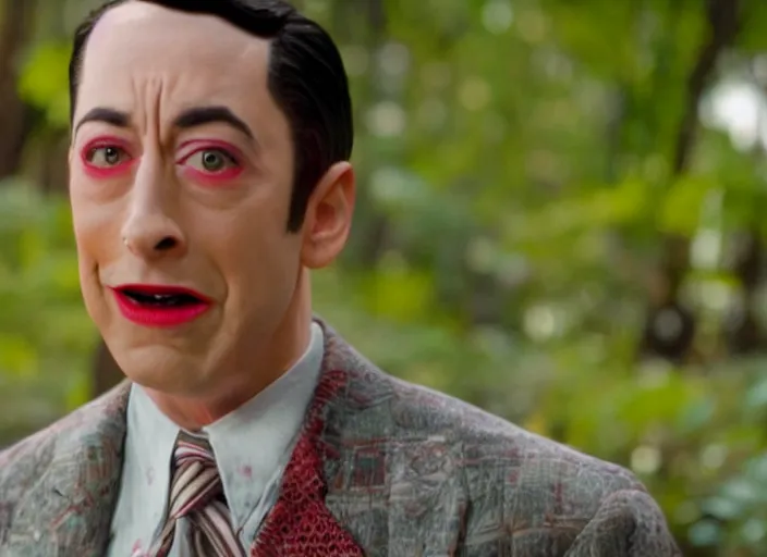 Prompt: pee wee herman, movie still, from the new predator movie, 8 k, realistic