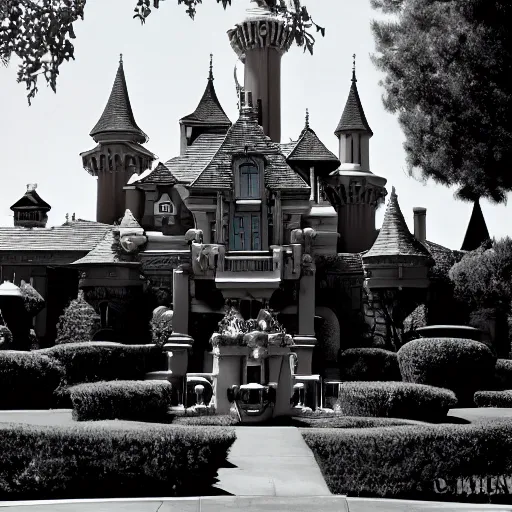 Image similar to the haunted mansion at disneyland designed by i. m. pei