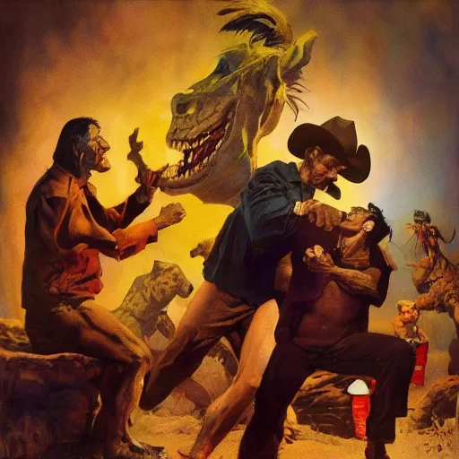 Image similar to lobotomization ritual of happy modern western couple, by frank frazetta, jeff easley, realistic, dramatic lighting, fantastic reality, 8 k resolution