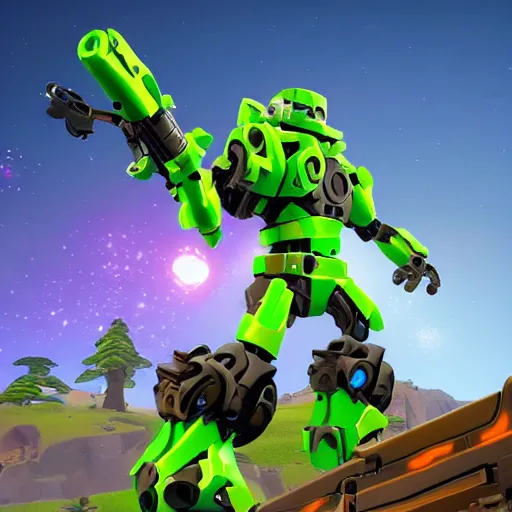 Prompt: bionicle in fortnite