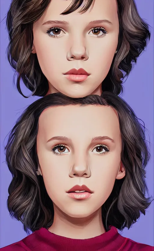 Image similar to Digital art of Millie Bobby Brown by RossDraws
