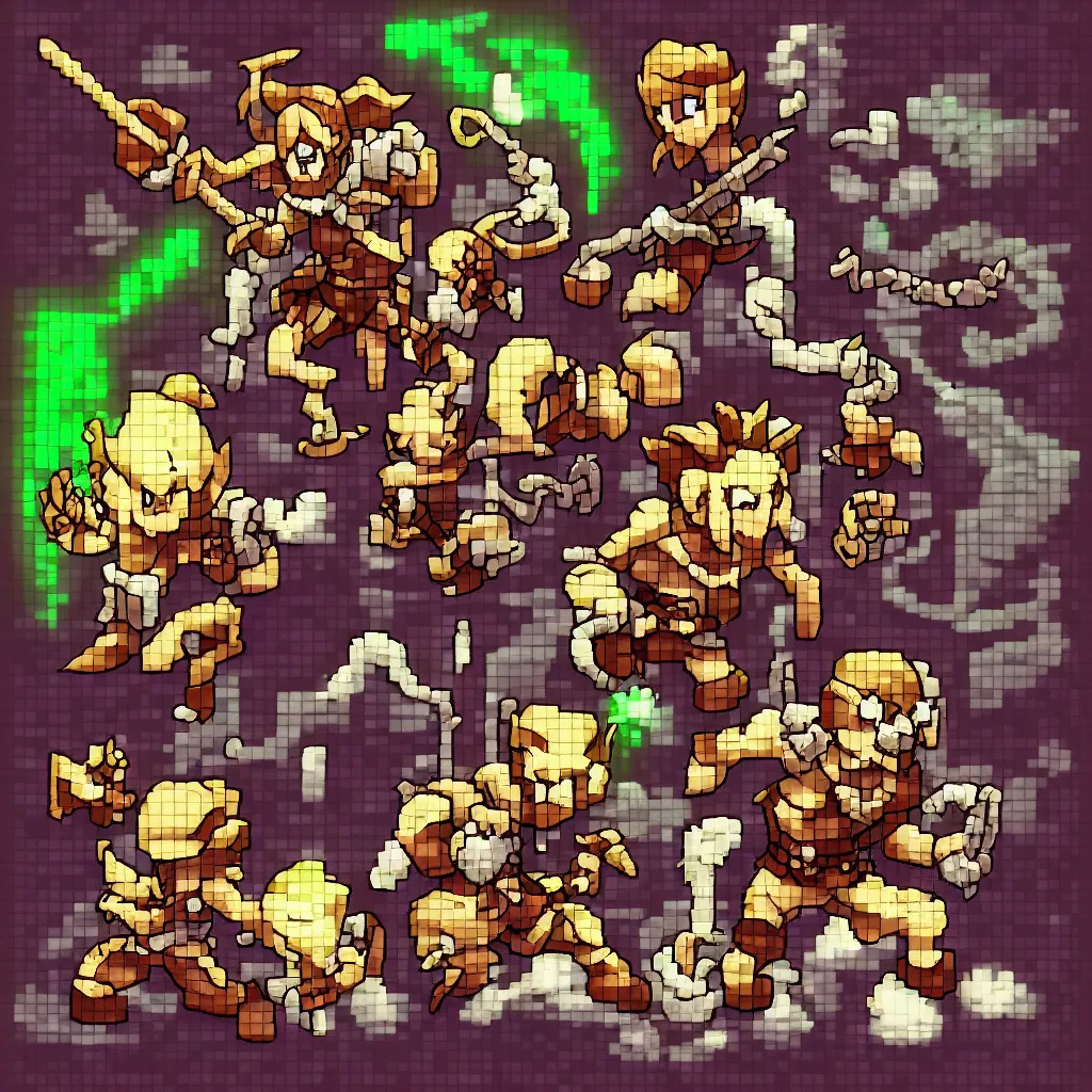 Image similar to pixelated dungeon adventure hero on clear background inspired by ragnarok online, 1 2 8 bit, 1 0 0 0 x 1 0 0 0 pixel art, 4 k, super detailed, nintendo game, pixelart, high quality, no blur, sharp geometrical squares, concept pixelart