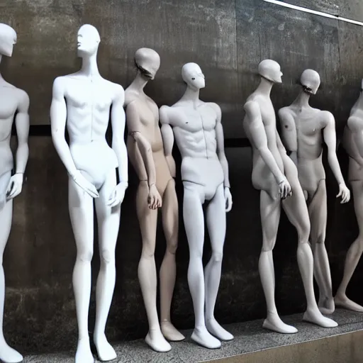 Image similar to melting male mannequins