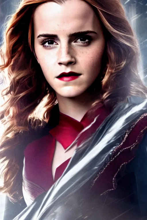 Image similar to Still of Emma Watson as Scarlett Witch