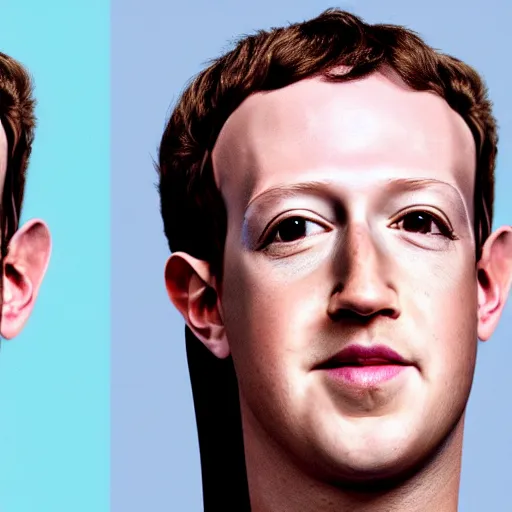 Image similar to mark zuckerberg face on ariana grande, deep fake