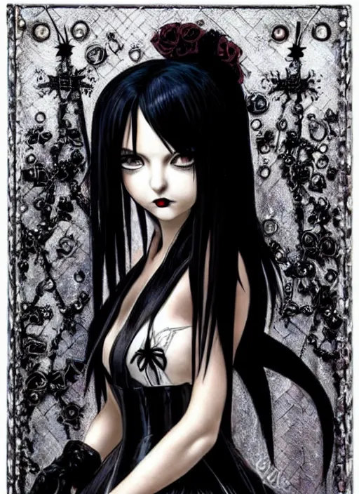 Image similar to ( ( gothic # ) ) princess portrait *. *. by battle angel alita * *, rene lalique, highly detailded, ( ( misa amane # ) )