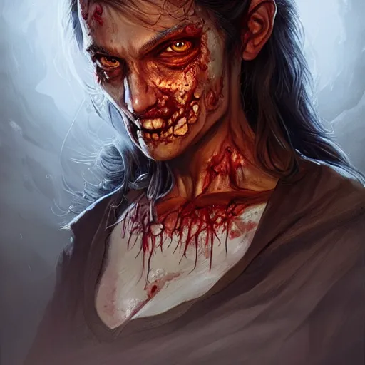 Image similar to portrait of Zombie Taco, D&D, fantasy, portrait, highly detailed, digital painting, trending on artstation, concept art, sharp focus, illustration, art by artgerm and greg rutkowski and magali villeneuve