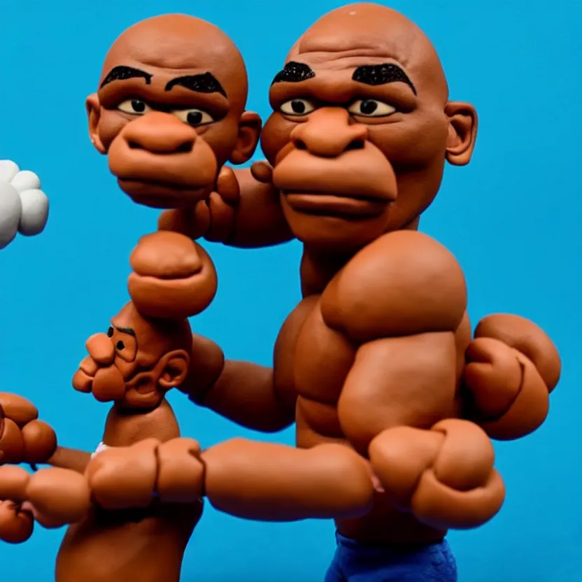 Prompt: mike tyson in claymation form, 8 k,