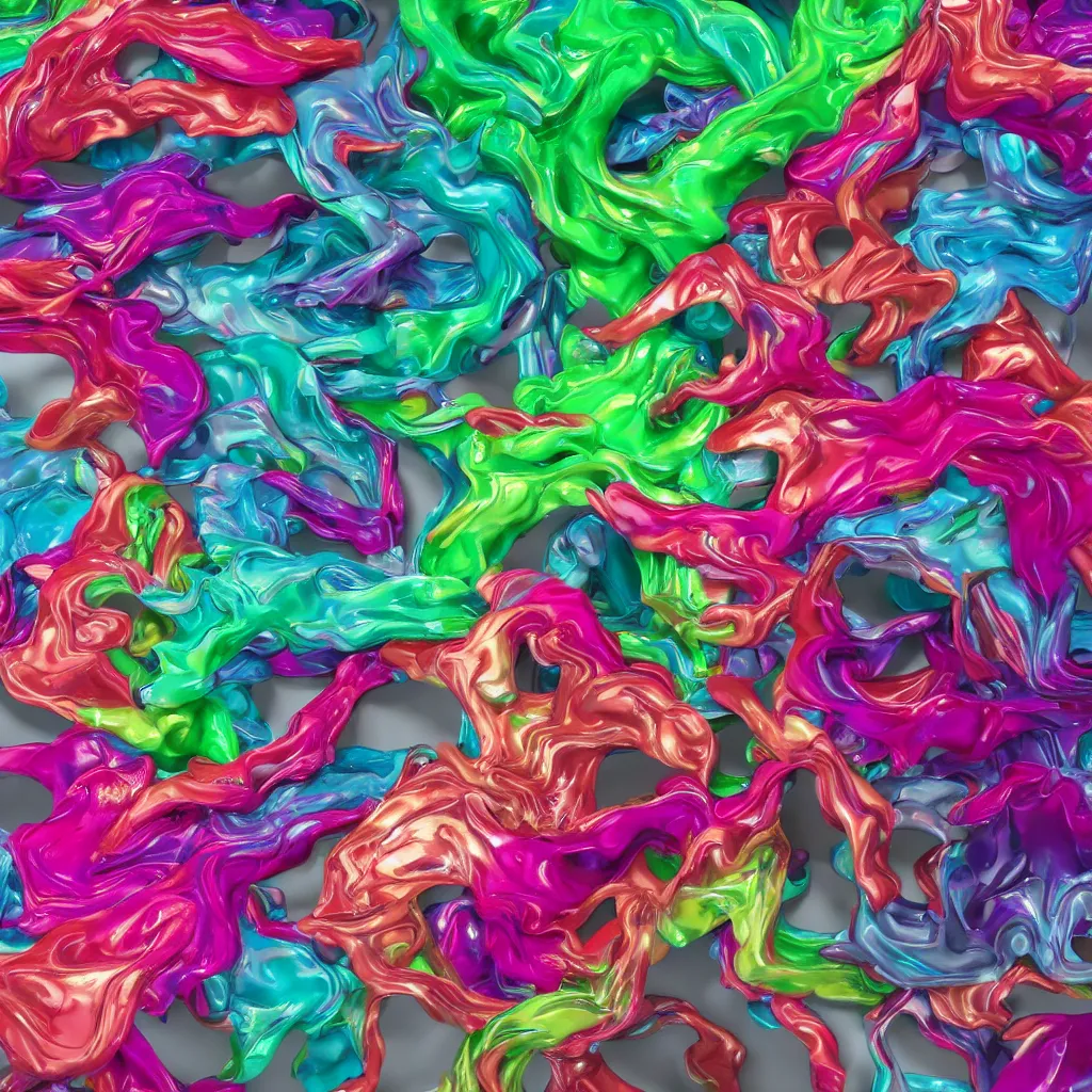 Image similar to painful pleasures by lynda benglis, octane render, colorful, 4 k, 8 k