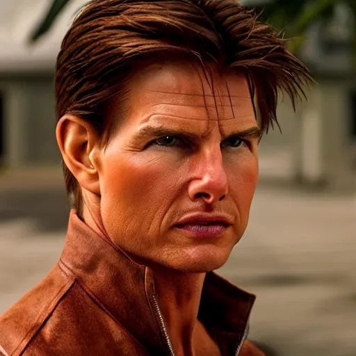 Image similar to charmander as tom cruise movie still, cinematic, photorealistic, extreme detail, sharp focus, 8 k, intricate, hyper detailed, realistic, cinematic lighting