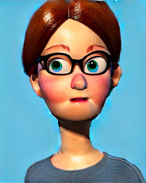 Prompt: lovely adult woman character portrait, by pixar, highly detailed, dynamic shadows, 4 k, splash art
