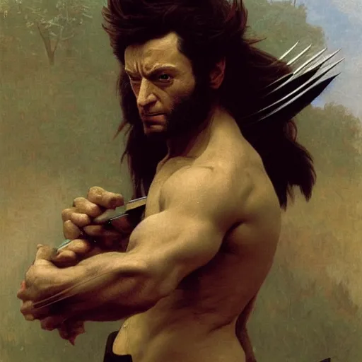 Image similar to Wolverine by William Adolphe Bouguereau