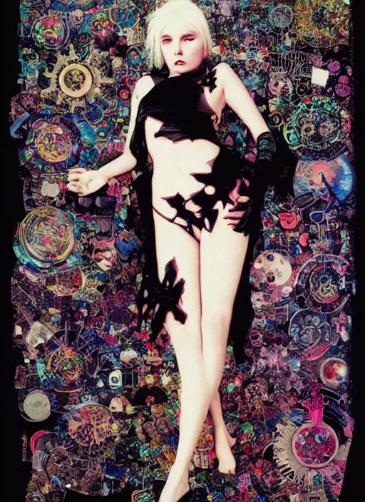 Prompt: cute punk goth fashion fractal young Debbie Harry posing by Zhang Jingna, punk poster art by Victor Moscoso Dan Mumford Kilian Eng Hannah Jeffrey Smith Rick Griffin Alphonse Mucha Gustav Klimt Ayami Kojima Amano Charlie Bowater