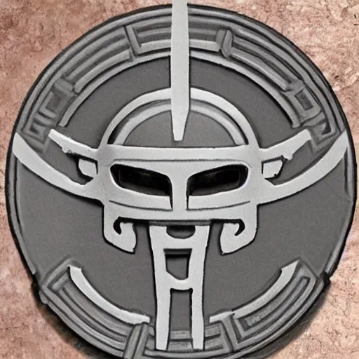 Image similar to sparta helmet with a wreath circular logo