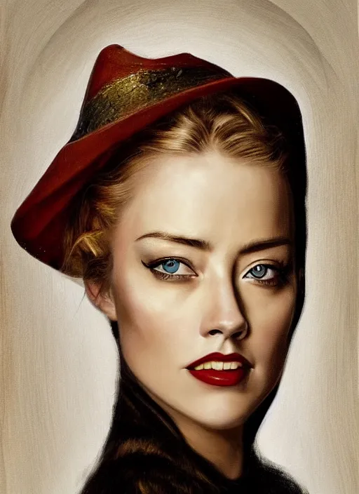 Image similar to amber heard painted by hieronymus bosch, detailed digital art, trending on Artstation