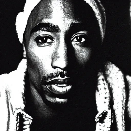 Image similar to a photograph of tupac shakur in twin peaks (1990)