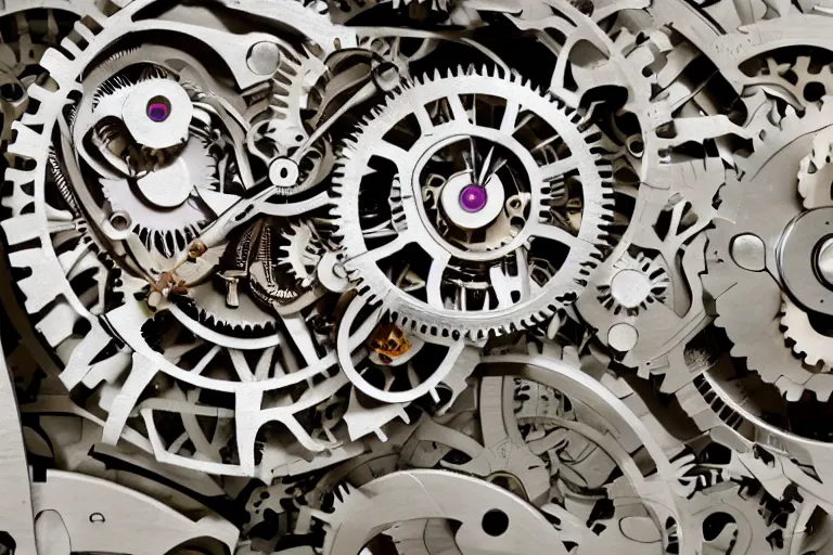 Image similar to A endless dimension of clocks, gears and other mechanical mechanisms