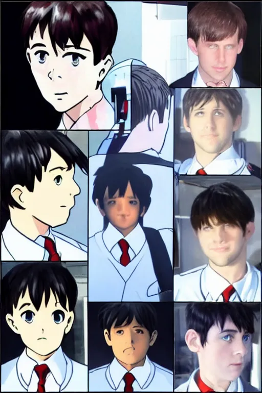 Image similar to Shinji Ikari cosplay by Ryan Gosling