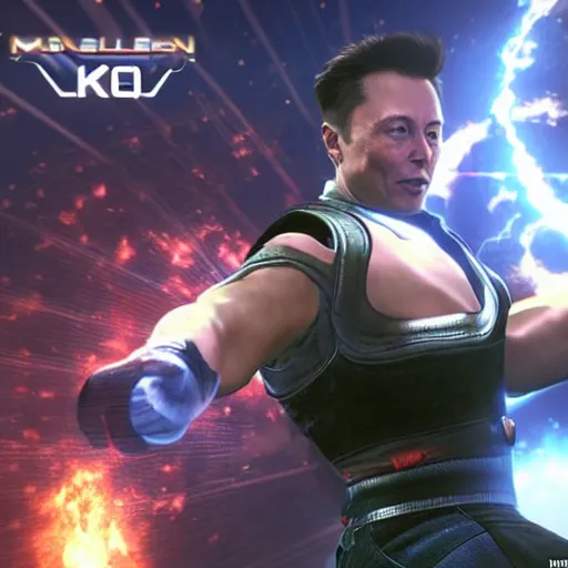 Prompt: Elon Musk In Tekken. PSX style graphics, combo alerts on the screen. In battle Elon Fighting Jin Tekken 7.