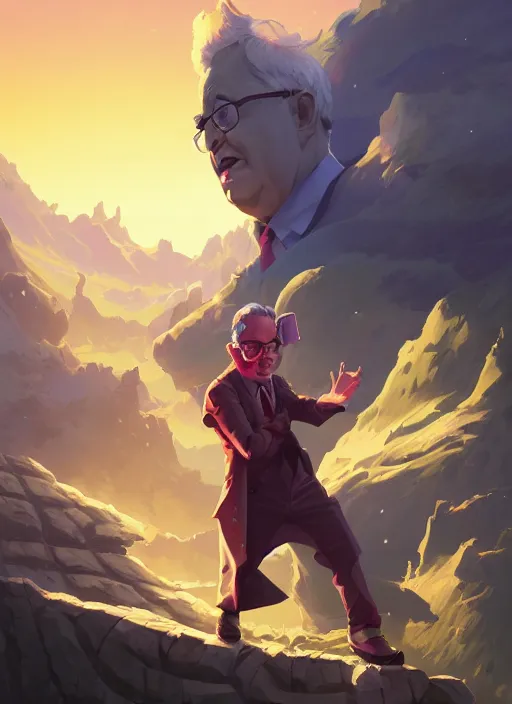 Prompt: detailed digital painting of gaben as king of the internet, nerd nobility, fanart behance hd by jesper ejsing, by rhads, makoto shinkai and lois van baarle, ilya kuvshinov, rossdraws, purple haze, global illumination, sunset, detailed and intricate environment