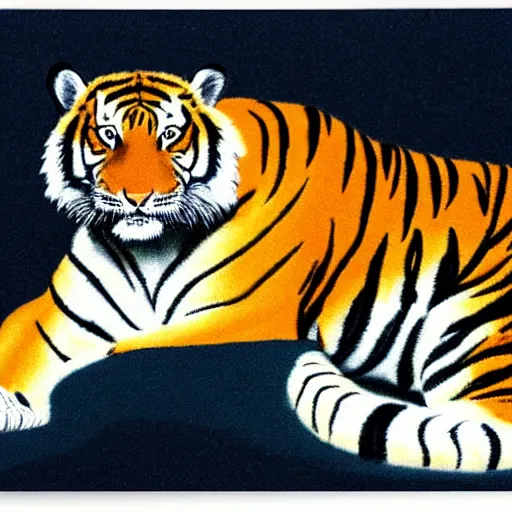 Prompt: tiger by oscar bluemner