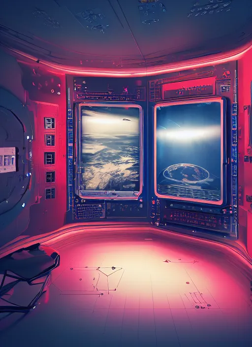 Image similar to photorealism of monitor on the wall of a room of a spacecraft with user interface display, red tones, biomechanical, ads concert rock, advertising rock concert, rock festival concert announcement high resolution, hyper realistic sci fi realistic, octane render, hyper realistic, ambient lighting, blade runner film style, canon eos ef 5 0 mm.