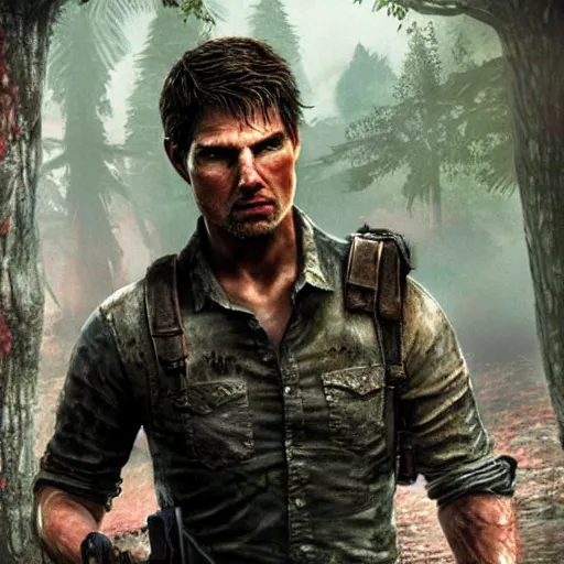 Image similar to tom cruise as a the last of us character