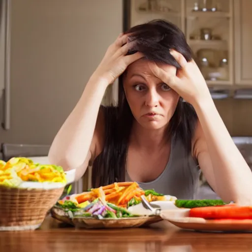 Image similar to indecisive wife thinking about what's for dinner