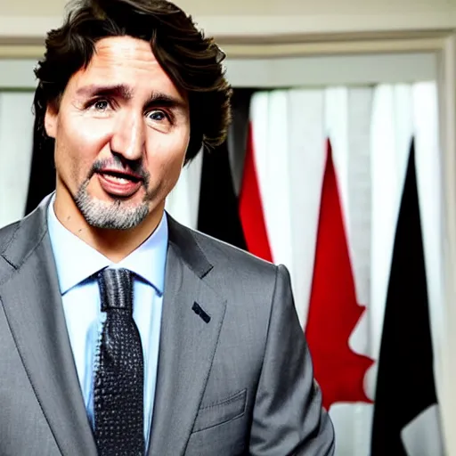 Image similar to justin trudeau as a fancy sock puppet