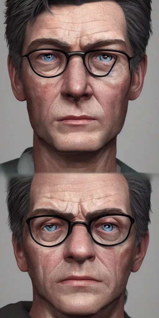 Prompt: portrait of an aging Peter Parker. detailed, octane render, trending on artstation, hyper realism, 4k. by Raphael
