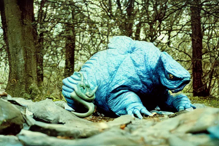 Prompt: a photo of grimer as a real creature in the real world, kodak ektachrome e 1 0 0 photography