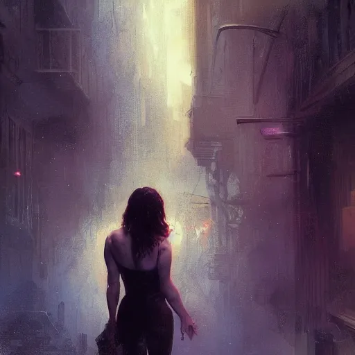 Image similar to florence pugh, hyperrealistic full figure, bladerunner street alley, art of elysium by frank frazetta and by jeremy mann and by alphonse mucha, fantasy art, photo realistic, dynamic lighting, artstation, full figure poster, volumetric lighting, very detailed face, 4 k, award winning