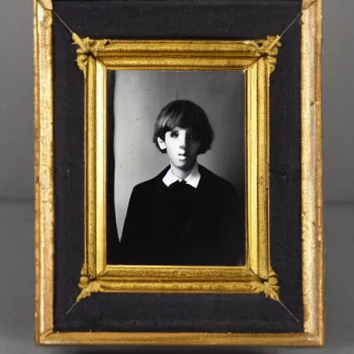 Prompt: photo portrait of attractive young male by Diane Arbus and Louis Daguerre