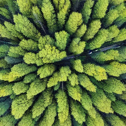 Prompt: Tree from aerial view, made of seamless squares