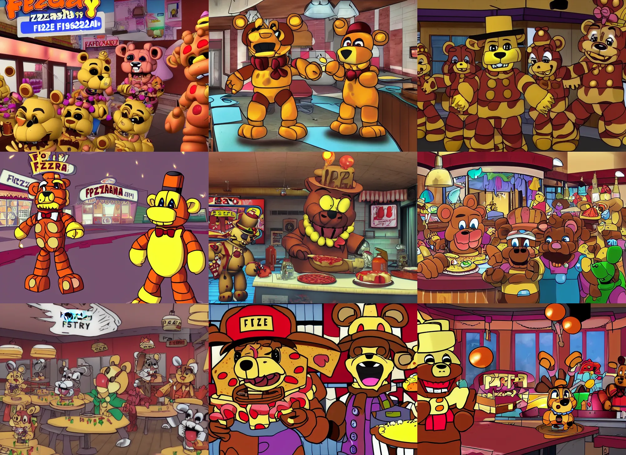 Prompt: freddy fazbear's pizzeria, photo