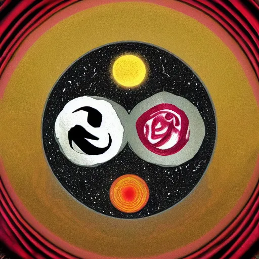 Prompt: Cosmic Dao. Tao. Mystical. Yin-Yang symbol.