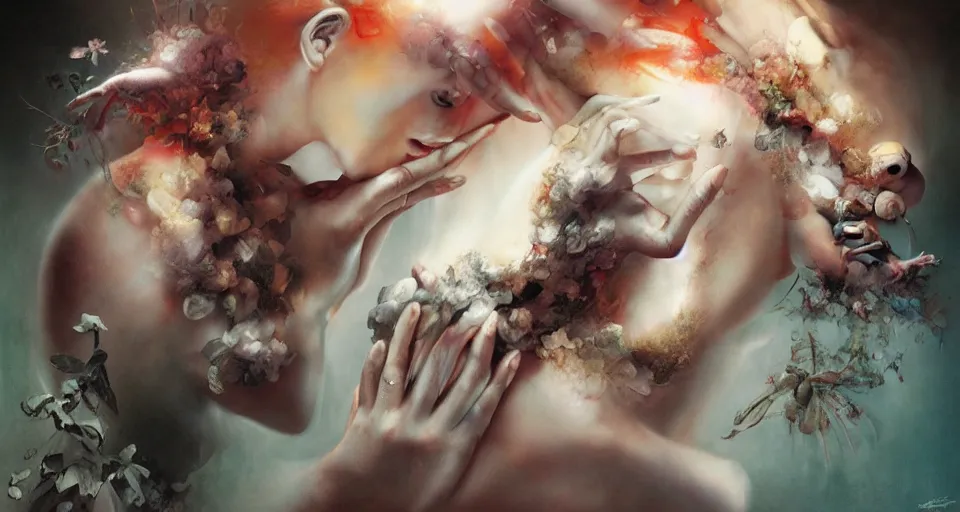 Prompt: the two complementary forces that make up all aspects and phenomena of life, by ryohei hase