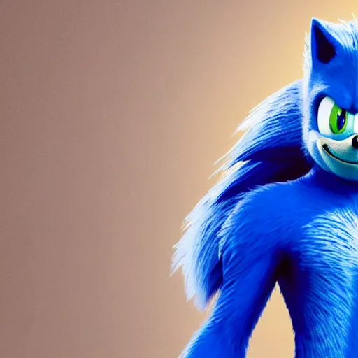 Image similar to The actor Jim Carrey as the Sonic from the movie Sonic The Hedgehog (2020)