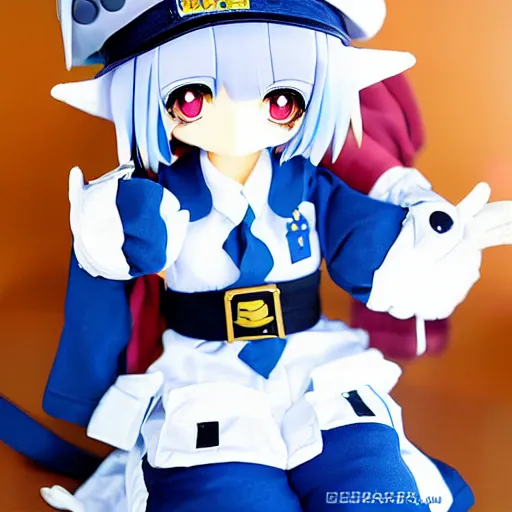 Prompt: cute fumo plush police girl, anime girl