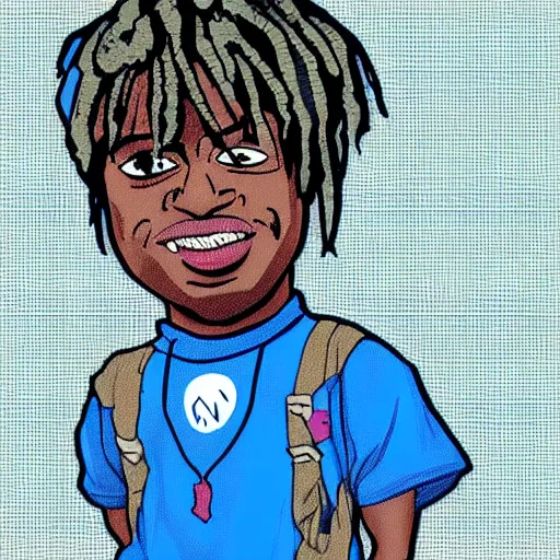 Image similar to ski mask the slump god as a cartoon