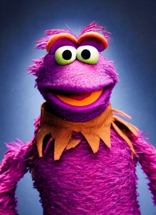 Image similar to studio portrait still of muppet!!!!! vision in avengers infinity war!!!!!! as a muppet muppet as a muppet, 8 k, studio lighting, key light,