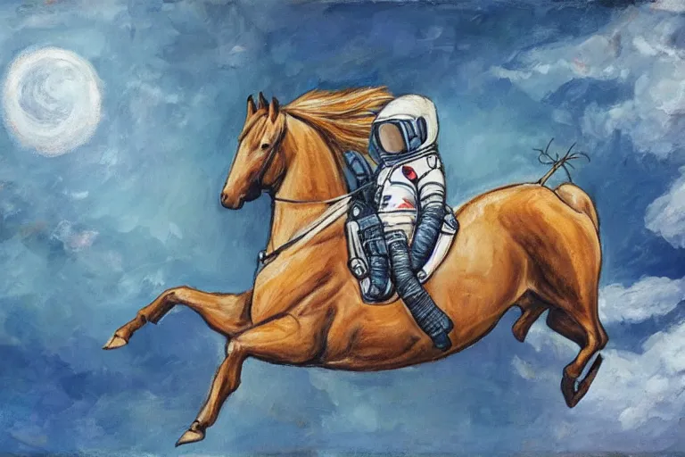 Image similar to horse lying on astronaut, arstation