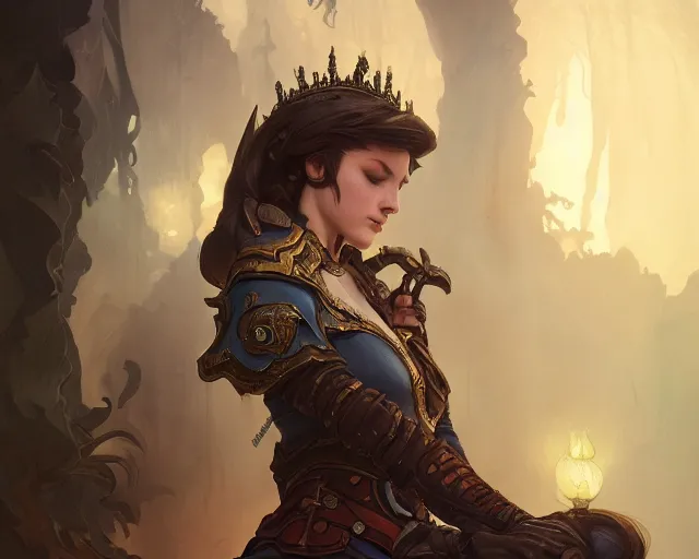 Image similar to photography of gwenda morgan, deep focus, d & d, fantasy, intricate, elegant, highly detailed, digital painting, artstation, concept art, matte, sharp focus, illustration, hearthstone, art by artgerm and greg rutkowski and alphonse mucha