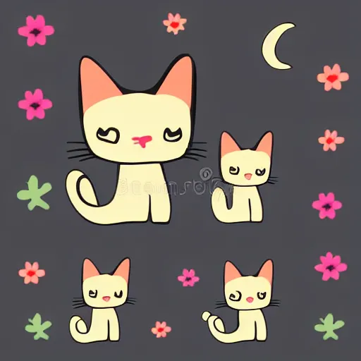 Image similar to Cartoon cat. in simple cute style, isolated vector illustration