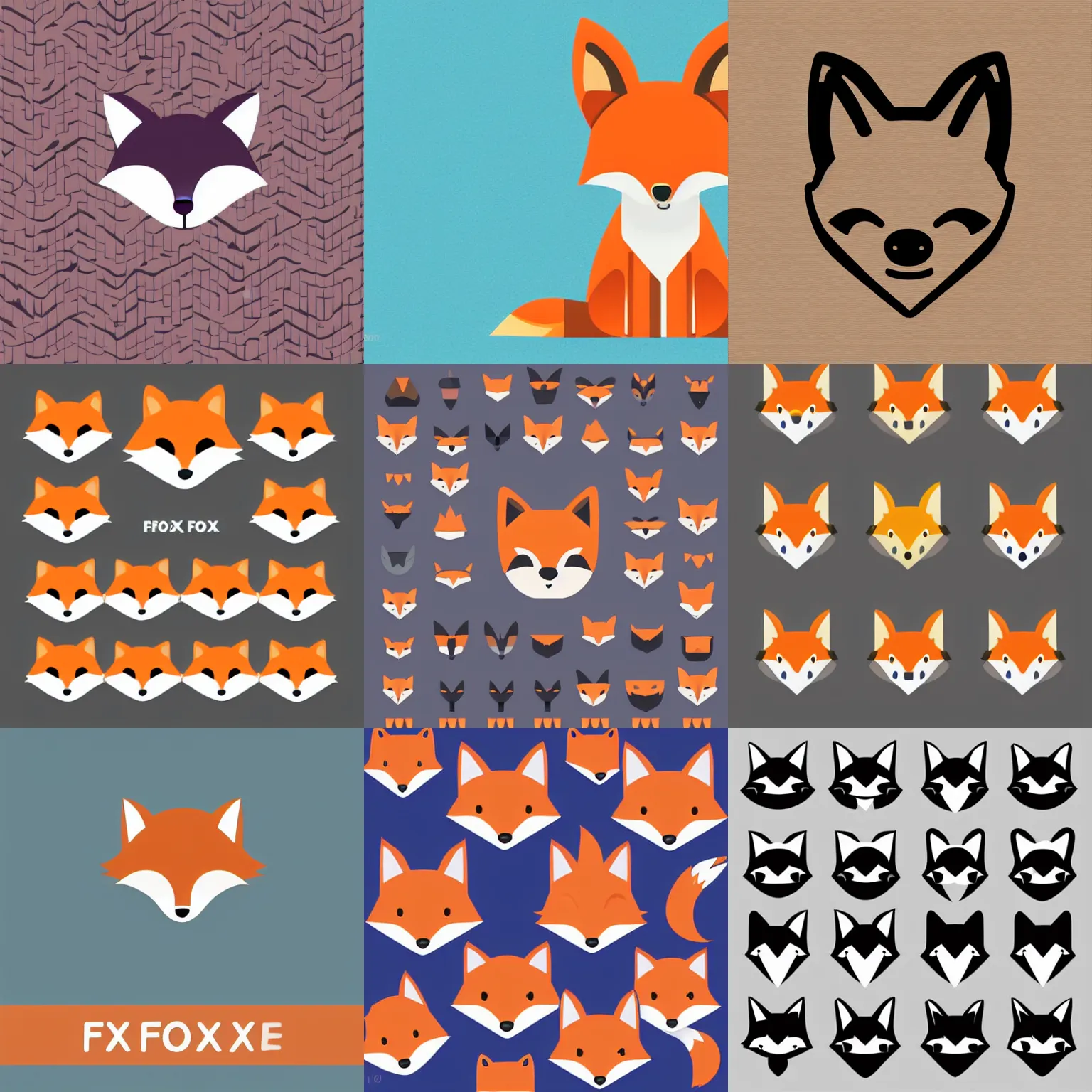 Prompt: cute fox emoji, clean vector art, emoji style, render